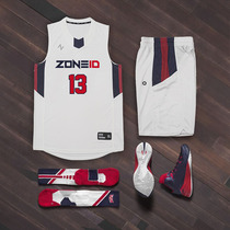 ZONEiD US team series basketball suit 2021 new quick-drying sweat-absorbing breathable game basketball suit custom