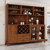 Chinese Dining Side Cabinet Modern Minima Solid Wood Tea Water Cabinet Restaurant Multifunction cupboard Wine Cabinet Kitchen Cabinet Locker