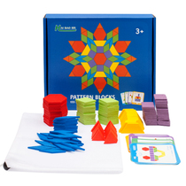 Monts early education wooden childrens creative geometry puzzle boys and girls puzzle 3 play 6