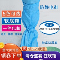 Anti-static shoes dust boots work boots clean workshop thickened wu chen xie men Blue White