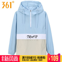 361-degree womens clothing sportswear jacket spring new 361 connected hat speed dry running trekhead jacket 4604
