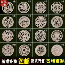 Dongyang wooden carving European style decorated with solid wooden door heart flower Antique Fluzhou decorated dragon fengxiang carving disc custom
