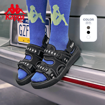 Kappa Kappa string label beach sandals couples men and women thick bottom stepping shit slippers outdoor sports sandals