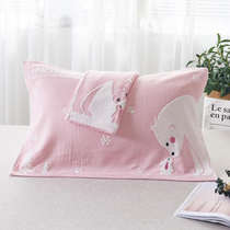 Full cotton cloth pillow towels thickened untwisted three-dimensional double-sided pillow towel pair with student Dormitory Pure Cotton Pillow Towels