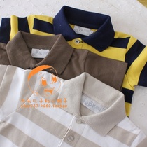 Outboy clothes baby boy climbing clothes Hip Clothing Triangle Khacoat Pure Cotton Mesh Small Gentleman Short Sleeve 0-2 years old