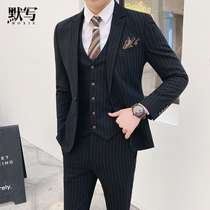 Mime Mens suit suit Korean version Suit Men Suit Wedding Gown Wedding Gown Trendy Groom Suit Suit