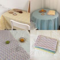 Korean in ice cream plate tablecloth picnic cloth chic fresh color color pattern decoration backle background cloth