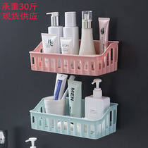 Hole-free storage kitchen bathroom toilet storage strap basket hanging basket