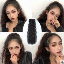 Wig female hair natural shape European and American ponytail Net red fluffy corn hot hiphop hip hop curly hair