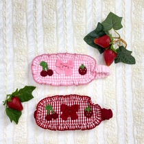 2102-002 Strawberry Embroidered Cherry Elastic Tape