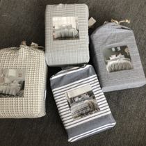 Foreign trade bedding cotton 100% cotton AB version dyed jacquard 60 tribute satin four-piece set texture simple modern 1 8