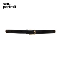 self-portrait classic black simple versatile thin belt