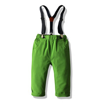 Boys Green Casual Pants Christmas Childrens Performance Costume 2019 New Mens Baby Fall Strings Cotton