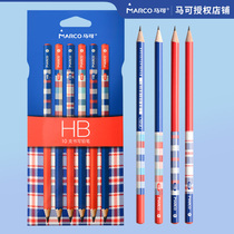 Marco round rod series writing pencil Primary School students adult writing pencil HB pencil Morandi Scottish pattern new Chinese style pencil fashion series writing pencil