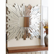 European and American luxury mirror glass hanging mirror Bathroom decorative mirror background wall hanging mirror square dressing mirror Entrance mirror custom