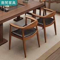 Solid wood dining chair Kennedy Presidential chair Bull Corner Chair Leaning Back Chair Nordic Chair Conference Casual Desk Chair Tea Chair