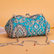 Peanut Bag Handmade Cloth Art Diy Material Bag Clips Cotton Fabric Flip-flop Bicolor Gold Color Random Non Finished Product 425 #