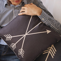 Nordic Home Fabric Cotton Linen Pillow Waist Pillow Sofa Cover Cushion Cover Back Cover Without Pillow Core Rubber Linen Pillow Cover