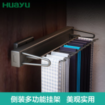 Painting Yu telescopic tie rack Belt rack Multi-function push-pull hanger Scarf rack with hook Wardrobe hanging rod series