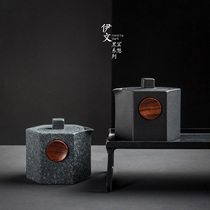 Iwen ceramic six teapot Japanese creative filter teapot kung fu tea set tea ceremony hand grab pot household single pot