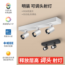 ten thousand Xin Three-head Ming-fit Adjustable Spotlight Led without main lamp Living room Xuanguan Background washing wall Painting Light