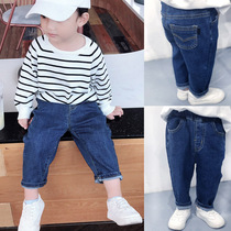Sensense Chenchen mom boys jeans spring and autumn 1-5 years old childrens pants loose all-match stretch denim pants