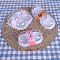 Three people baking package 234 white snow Mei girl egg yolk crisp meat pine brockerel green group transparent packaging box