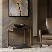 Tao home Ryker casual table American simple living room furniture granite desktop side table living room small square table