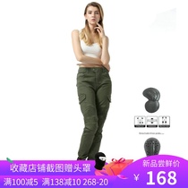 VOLERO army green casual personality motorcycle pants motorcycle jeans motorcycle racing riding pants for women