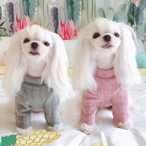 KZ special woven middle collar base shirt pet dog cat clothes autumn and winter Teddy dress soft skin-friendly