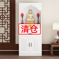 Buddha shrine standing cabinet for the table with door home economy Type Guanyin God of Wealth Buddha statue worship table living room statue cabinet