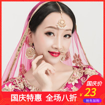 Indo-Pakistani style jewelry headwear earrings two-piece imported nose ring eyebrow heart drop Pasa jewelry accessories Yiman India