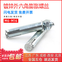 Galvanized expansion screw blue and white galvanized expansion bolt external expansion M6 M8 M10 M12 M14 M16