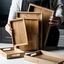 Wooden pot tableware kitchen wooden home hotel dining tray fruit plate put tea cup water cup tea tray table storage