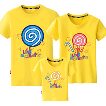 Parent-Child clothing summer clothing 2021 New Tide family clothing mother and daughter clothing a family of three clothing family clothing short sleeve T-shirt