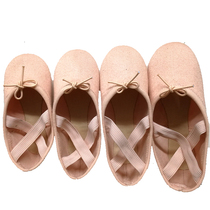British childrens dance shoes Female soft sole beginner one-piece bottom baby dance shoes elastic ballet canvas kindergarten