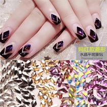 10 medecine decorations shake up the same crystal rhomboid flame drill nail AB Caio Diamond flat-flat Alien drill