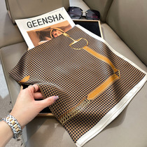 Song Ensor 2022 100% True silk scarves temperamental spring autumn small square towels with silk scarves and scarves