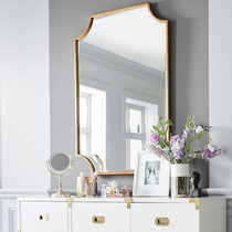 European porch decorative mirror bathroom mirror bedroom cosmetic mirror bathroom wash mirror living room wall hanging mirror can be customized
