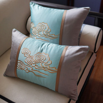 New Chinese sofa cushions with pillow resting on pillow Zen Chinese wind backrest cover by bag light and luxurious red wood sofa cushions cover