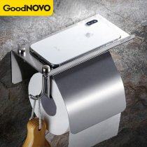 Punch-free 304 stainless steel roll paper holder toilet tissue box toilet cell phone toilet paper holder bathroom tissue holder
