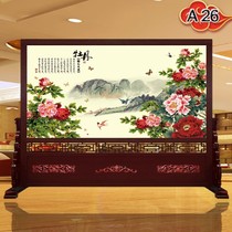 Chinese-style entrance hall living room unit entrance screen company Entrance Hotel office solid wood partition seat screen