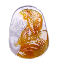Master self-operated leakage tiger brand pretty color carved agateTiger tiger Shengweipendant hz01410U