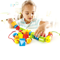 Hape Creative String Bead Cover 3-6 Years Kids Toys Baby Intelligence Boys Girls Building Blocks Multipurpose Play Method