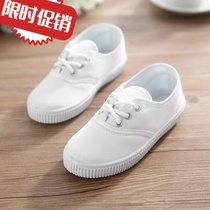 langboer small white shoes childrens shoes boys and girls white sports shoes kindergarten white shoes dancing Primary School students performance