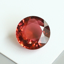 3 64ct natural red Beaty nude stone circular ring finish color bright and colorful sparkling crystal clean