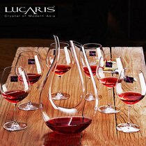 Lucaris original Imported Crystal Glass High Foot Cup Red Wine Glass Wine Decanter Cup Rack Suit