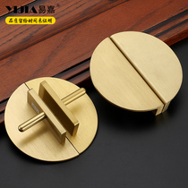 New Chinese style wardrobe door handle Semi-circular cabinet old-fashioned handle Modern simple gold antique drawer small handle