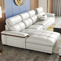 Siyinmei modern leather sofa living room simple leather sand combination corner first floor cowhide thick size apartment furniture