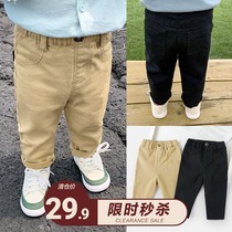 (Broken code second kill) boy casual long pants autumn new spring and autumn baby childrens clothing baby children wild tide